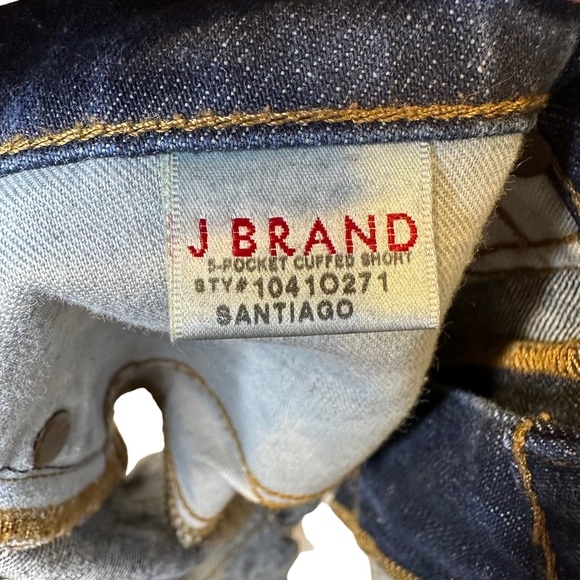 J Brand Jean Shorts Womens Cuffed Short Denim Stretch Mid Rise Dark Wash 26 - Picture 8 of 8